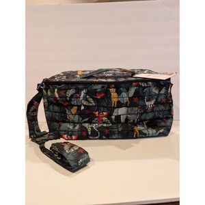 Lug NWT Choo Choo Insulated Cooler Bag Safari Black Jungle Print Crossbody